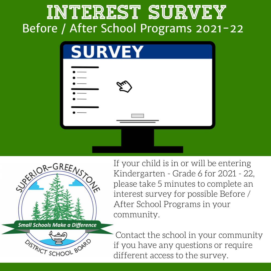 Interest Survey: Before After School 2021 Poster